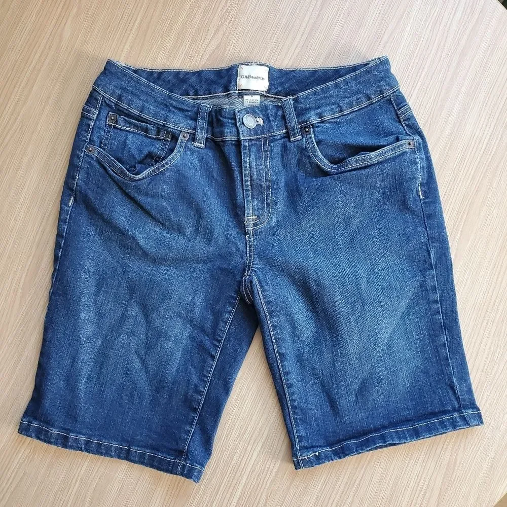 G.H. Bass & Co blue denim Bermuda shorts size 0